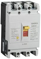 Выключатель автоматический в литом корпусе IEK GENERICA ВА66-33 3п 160А 20кА картинка